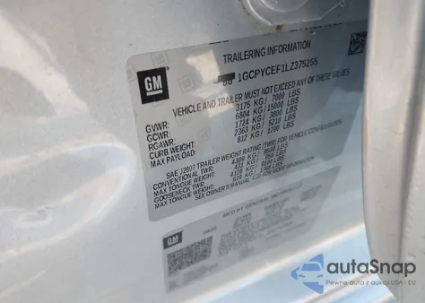 2020 Chevrolet Silverado 1500 4Wd Short Bed Custom Trail Boss из США, поврежденный, VIN 1GCPYCEF1LZ375255